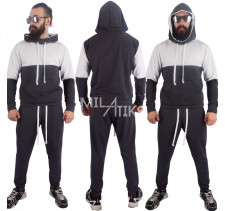 Спортивный костюм мужской. Серый-Белый цвета